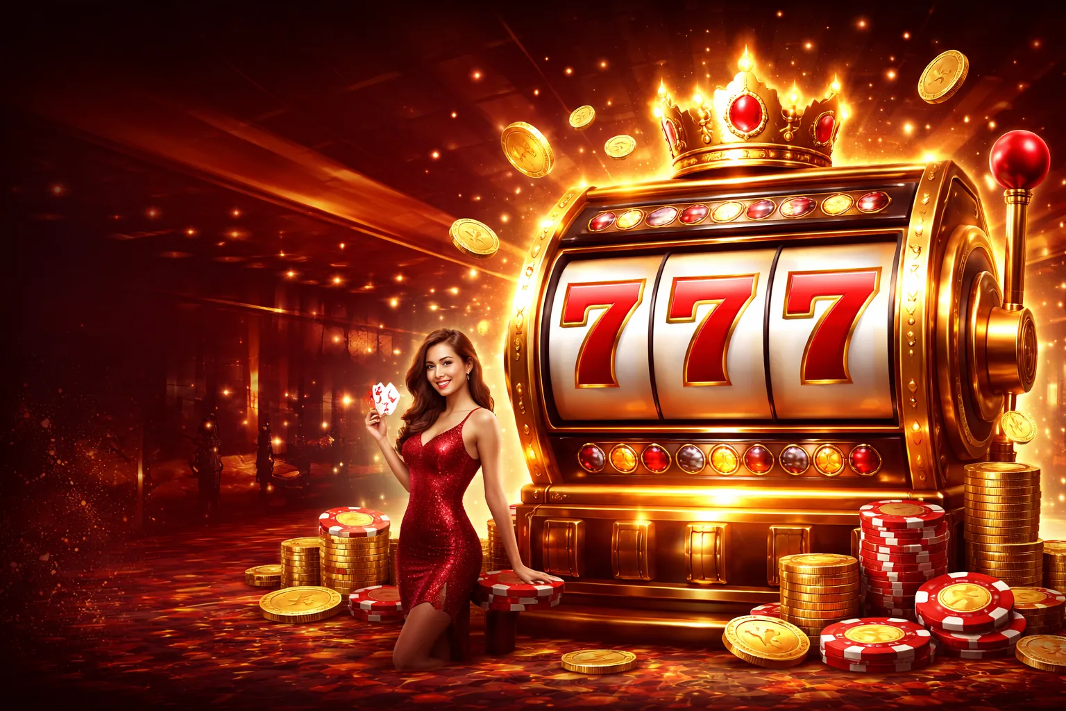 Sân vận động lớn với người hâm mộ và logo lucky 8 đá gà